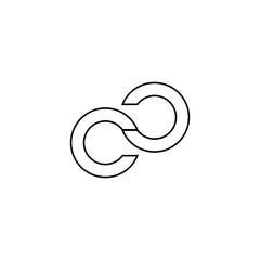 Infinity icon. Abstract logo symbol. Logo design element