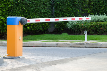 Automatic barrier of the village entrance