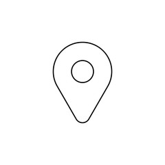 Location pin icon. Map tool symbol. Logo design element