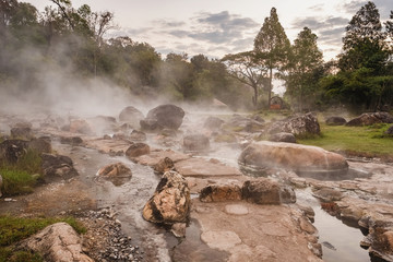 Hot spring in Chae Son National Park, Northern Thailand