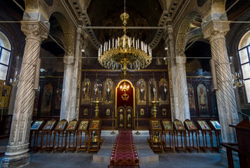 Fototapeta na wymiar Interior of the Church of Saints Cyril and Methodius in Burgas, Bulgaria.