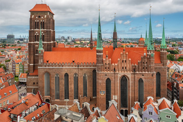 Obraz premium St. Mary's Cathedral in old town of Gdansk
