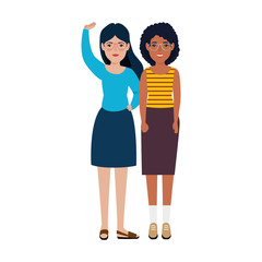 group of beautiful women standing avatar character