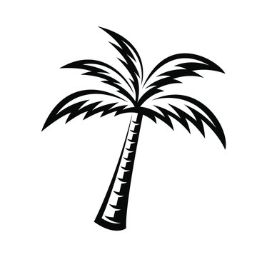 palm tree stencil outline