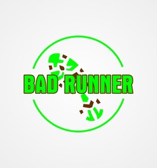 Bad runner logo, running logo