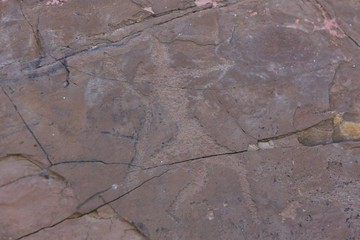 Images of Petroglyphs on the stone.