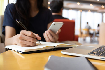 contact marketing businessman professional people thinking while working writing information documents in home offices at desk with computer,laptop,cell phone,business report chart