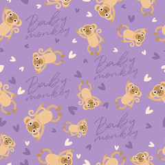 Big set of young animal seamless pattern : Vector Illustration