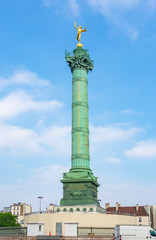 Fototapeta premium Place de la Bastille square with July Column, Paris, France
