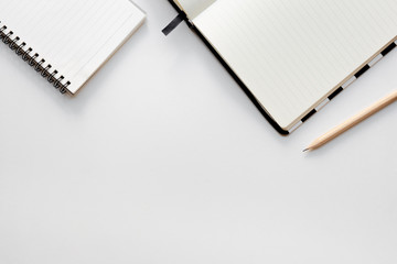 flat lay mockup image.office equipment on desk table.blank background empty space for text design studio creativity ideas for study,education,business modern accessories at workplace.blogging,blog 