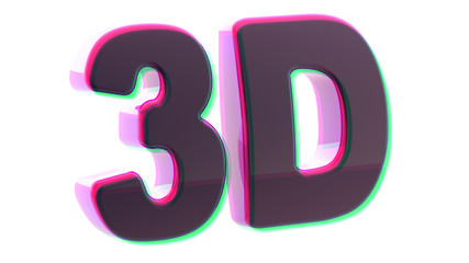 3D in white background. 3D Illustration.