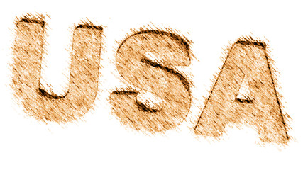 USA in white background. Illustration.