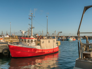 Fishing vessels in Thyboroen harbor in West Denmark
