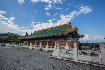 Fototapeta premium The temple in the tianmen mountain at hunan province in china