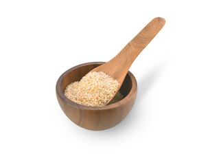 sesame seeds isolated on white background