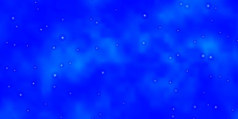 Light BLUE vector pattern with abstract stars. Decorative illustration with stars on abstract template. Pattern for new year ad, booklets.