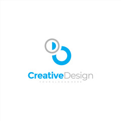 Fototapeta premium OB logo Letter OB design template. Business logo. Minimalistic brand identity