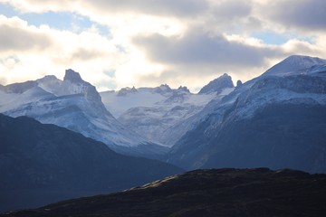 Sightseeing Rios de Hielo Cruise ship boat near glaciers Upsala and Spegazzini in Patagonia, Argentina