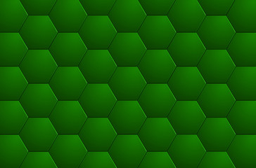 Abstract background green 3D  hexagons mosaic