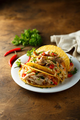 Homemade chicken taco