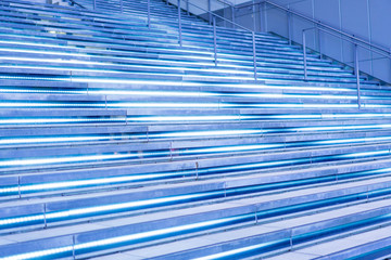 Fototapeta premium light up stairs, futuristic image