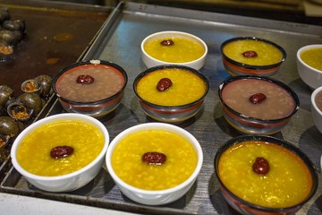 Chinese street food at outdoor market