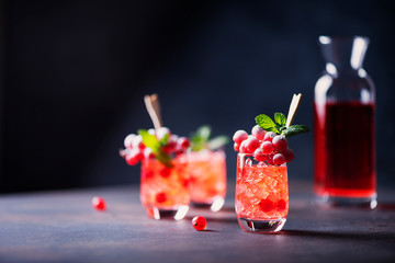 Alcoholic shot with currant