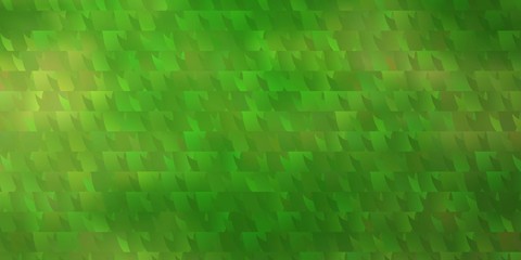 Light Green vector background with triangles.
