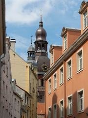 The old town city street in Riga