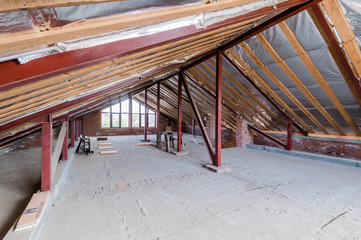 Russia, Moscow- August 25, 2019: interior room apartment. rough repair for self-finishing. interior decoration, bare walls of the room, stage of construction