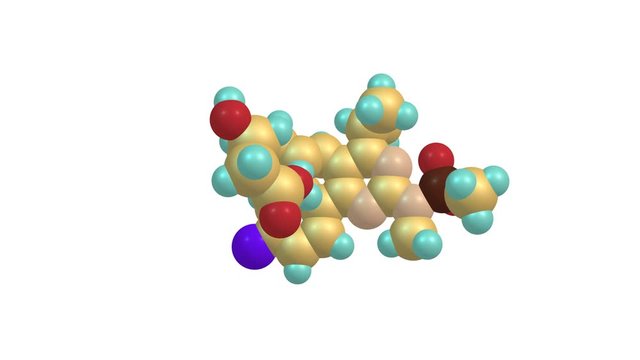 Rotating isolated rosuvastatin molecule video