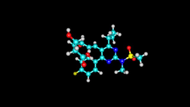 Rotating isolated rosuvastatin molecule video