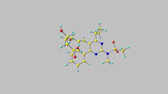 Rotating isolated rosuvastatin molecule video
