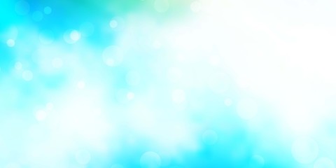 Obraz premium Light Blue, Green vector template with circles. Illustration with set of shining colorful abstract spheres. Design for your commercials.