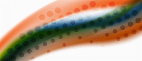 Line wave art illustration on light backdrop. Vector abstract design banner template. Business template