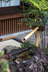 日本のつくばい　和風イメージ