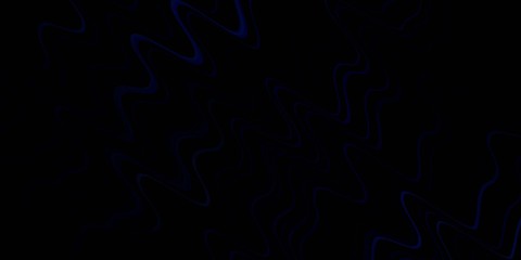 Dark BLUE vector background with bent lines. Colorful illustration with curved lines. Template for your UI design.