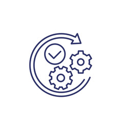 positive impact or influence line icon