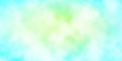 Light BLUE vector background with small and big stars. Shining colorful illustration with small and big stars. Pattern for websites, landing pages.