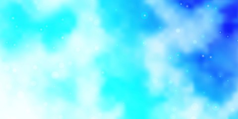 Light BLUE vector pattern with abstract stars. Colorful illustration in abstract style with gradient stars. Pattern for new year ad, booklets.