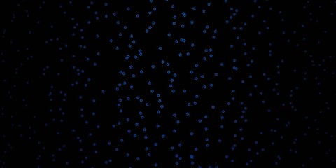 Dark BLUE vector background with colorful stars. Colorful illustration in abstract style with gradient stars. Design for your business promotion.
