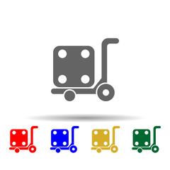 Forklift, logistic, pump truck multi color style icon. Simple glyph, flat vector of transport icons for ui and ux, website or mobile application