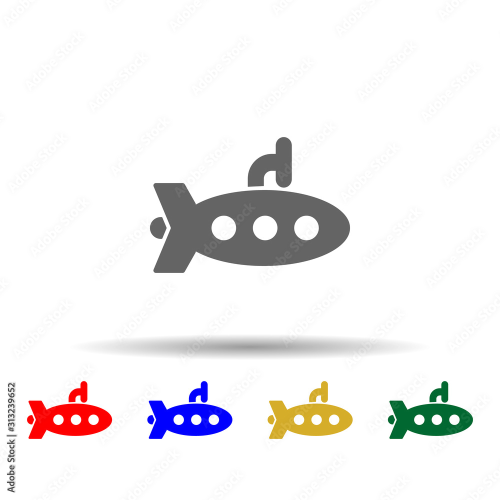 Poster viking ship multi color style icon. simple glyph, flat vector of transport icons for ui and ux, webs