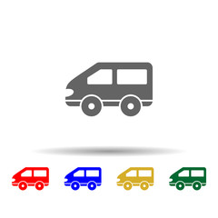 Obraz premium passenger car multi color style icon. Simple glyph, flat vector of transport icons for ui and ux, website or mobile application