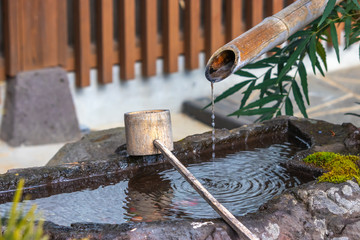 日本のつくばい　和風イメージ