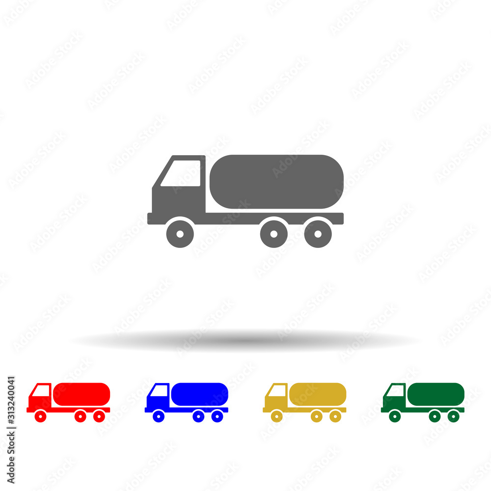 Poster truck multi color style icon. simple glyph, flat vector of transport icons for ui and ux, website or
