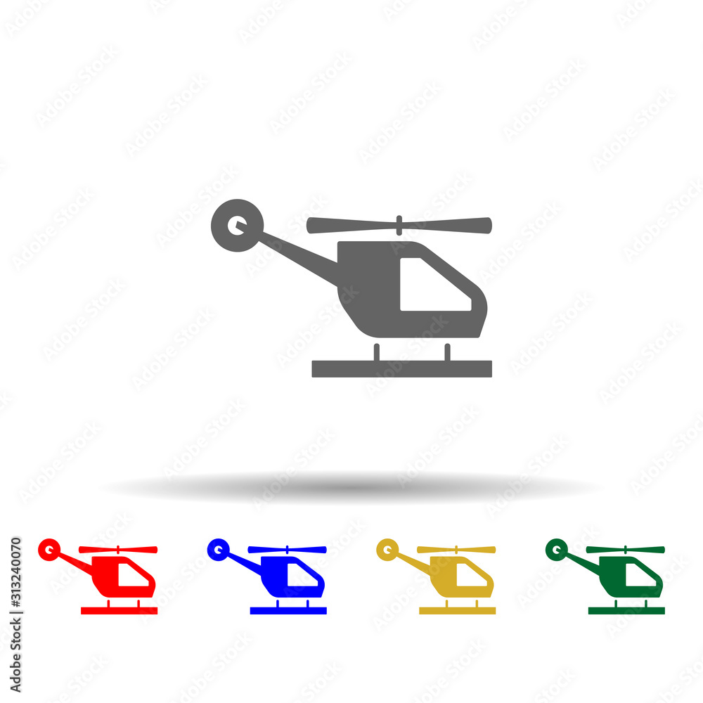 Poster plane, airplane multi color style icon. simple glyph, flat vector of transport icons for ui and ux, 