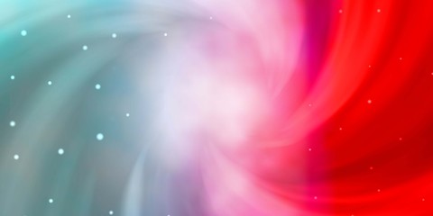 Light Blue, Red vector background with colorful stars. Decorative illustration with stars on abstract template. Pattern for websites, landing pages.