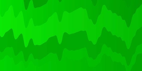 Light Green vector background with curves. Colorful abstract illustration with gradient curves. Best design for your posters, banners.