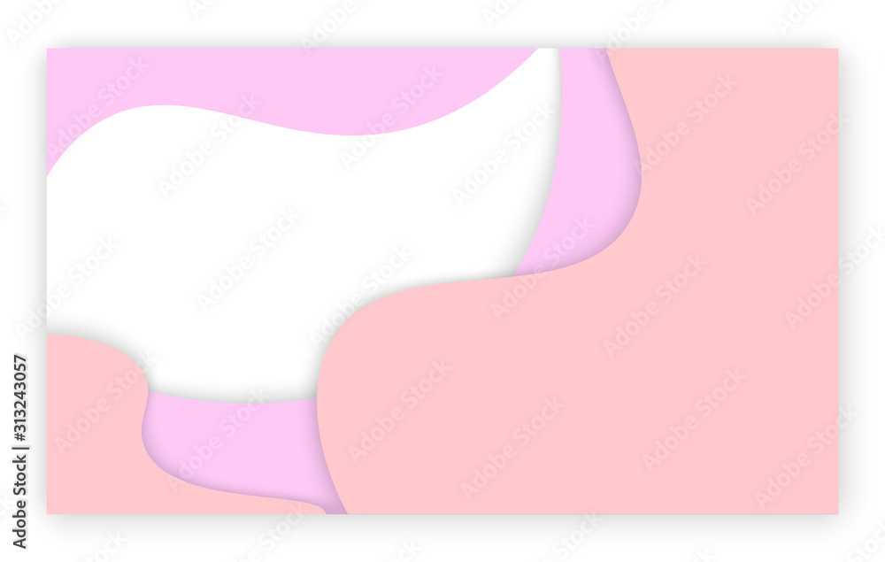 Poster abstract background with paper cut color patterns. 3d backdrop with waves. minimalist banner with fl
